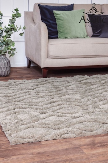 Asiatic Rugs Grey Harrison High Low Shaggy Tufted Rug (D19136) | £209 - £599