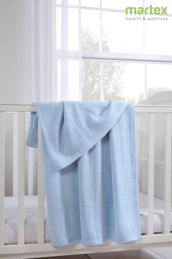 Martex Baby Blue Cellular Blanket (D19222) | £22