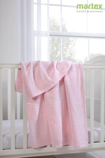 Martex Baby Pink Cellular Blanket (D19223) | £22