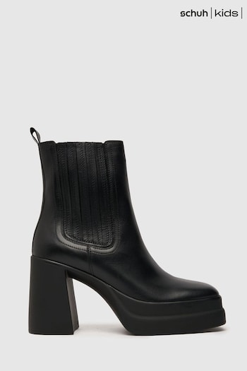 Schuh Bonnie Double Platform Chelsea Black Boots (D19246) | £90