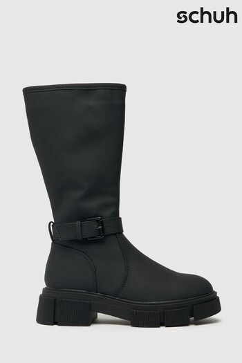 Schuh Diva Black Knee Boots (D19474) | £36 - £38
