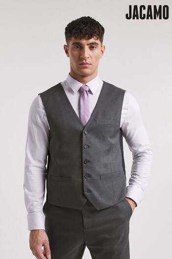 Jacamo Grey James Suit Waistcoat (D19538) | £45