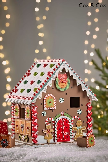 Cox & Cox Brown Gingerbread House Advent Calendar (D19741) | £65