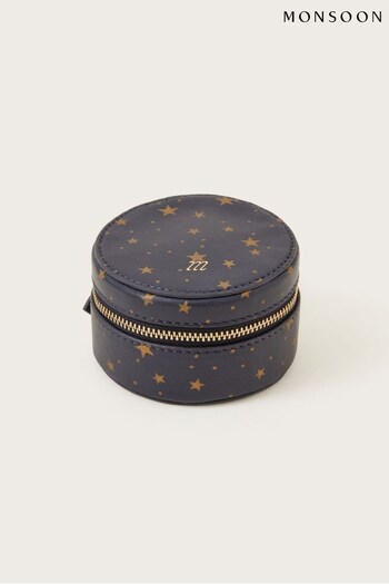 Monsoon Leather Star Print Large Jewellery Box (D19837) | £19