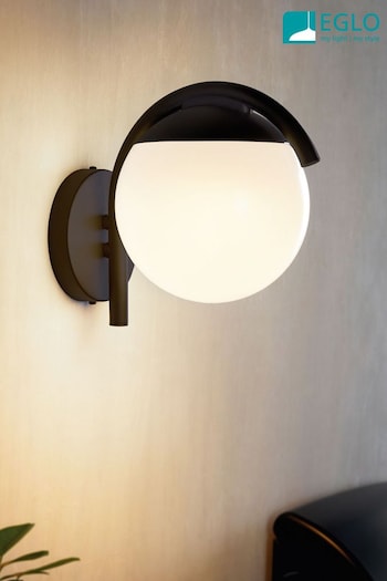 Eglo Black Prata Vecchia Black and White Exterior Wall Light (D19941) | £55