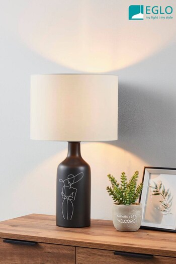 Eglo White Vinoza Ceramic Table Lamp with Shade (D19952) | £80