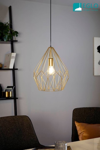 Eglo Gold Carlton Wired Ceiling Light Pendant (D19975) | £55