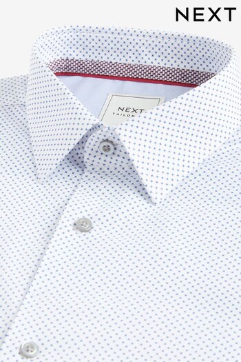 White Print Trimmed Shirt (D20166) | £30