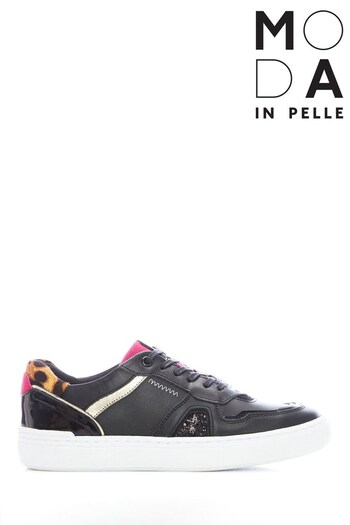 Moda in Pelle Belgrave Slim Sole Trainers With Feature Collar (D20266) | £110