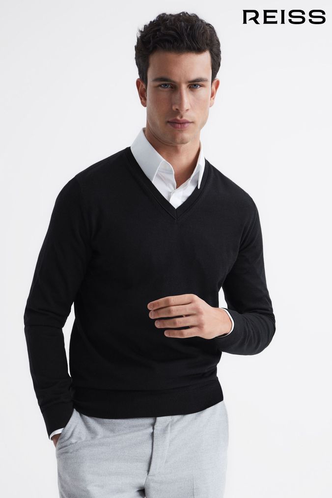Next v on sale neck jumper mens