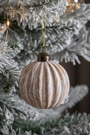 Gallery Home Set of 6 Bronze Jaso Marbled Baubles (D20491) | £19