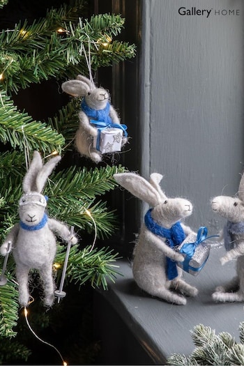 Gallery Home Set of 2 Grey Gifting Hares (D20507) | £20