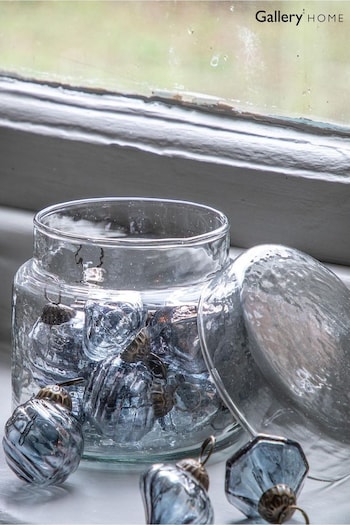 Gallery Home Set of 12 Grey Lustre Decorations In A Jar (D20518) | £18