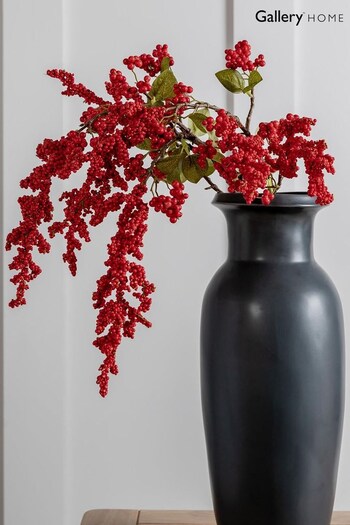 Gallery Home Set of 3 Red Berry Hanging Spray With Leaves (D20530) | £22