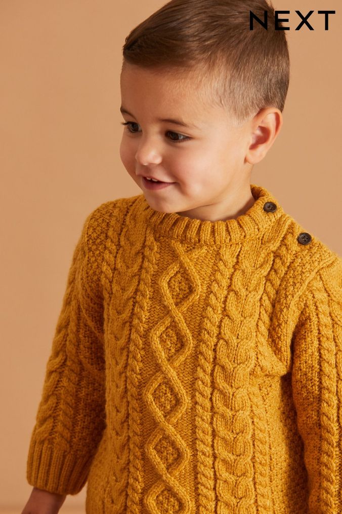 Baby boy sale mustard jumper