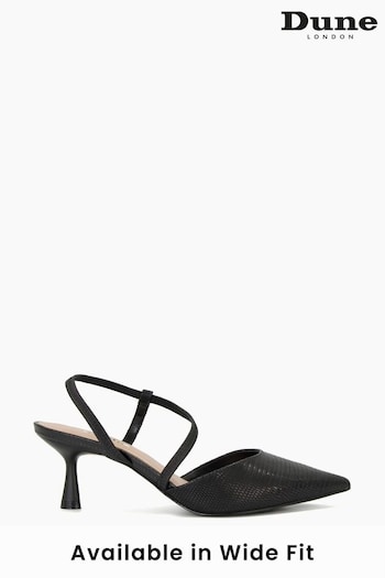 Dune London Black Citrus Asymmetric Court Shoes (D21035) | £80