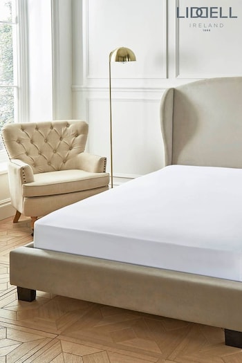 Liddell White 400 Thread Count Egyptian Cotton Fitted Sheet (D21205) | £55 - £90