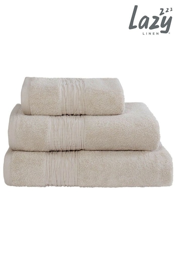 Lazy Linen Linen Turkish Cotton With Pure Washed Linen Insert Towel (D21207) | £10 - £30