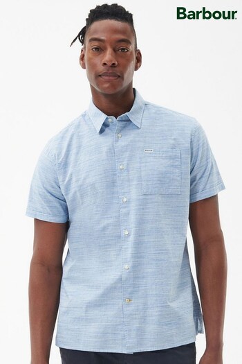Barbour® Blue Seaswell Chambray Short Sleeve Shirt (D21441) | £65