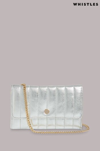 Whistles Silver Elly Quilted Chain Purse (D21714) | £79