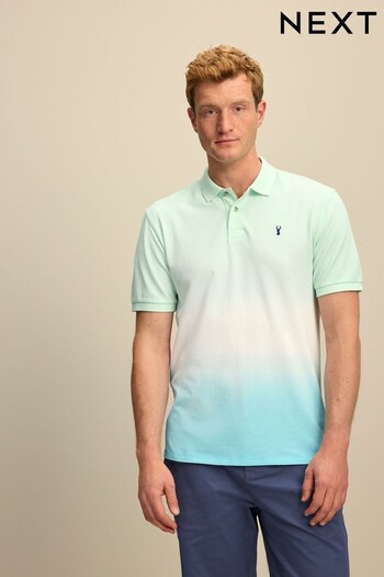 Blue/Green Ombre Stripe Polo Shirt (D21833) | £22