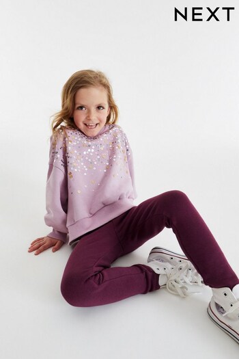 Berry Red Cosy Fleece Lined Leggings for (3-16yrs) (D21970) | £7 - £12