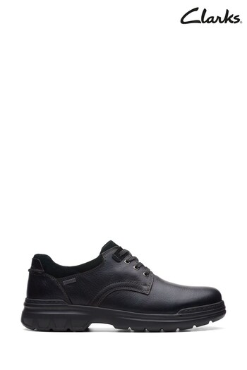 Clarks Black Leather Rockie 2 Lo GTX Shoes (D22412) | £120