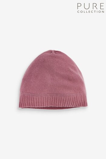 Pure Collection Pink Cashmere Hat (D22437) | £38