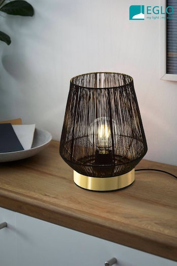 Eglo Black Escandidos Brushed Table Lamp (D22984) | £55