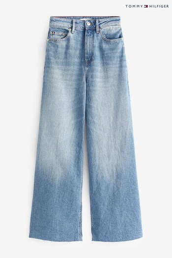 Tommy Hilfiger Blue High Rise Wide Leg Jeans (D23124) | £140