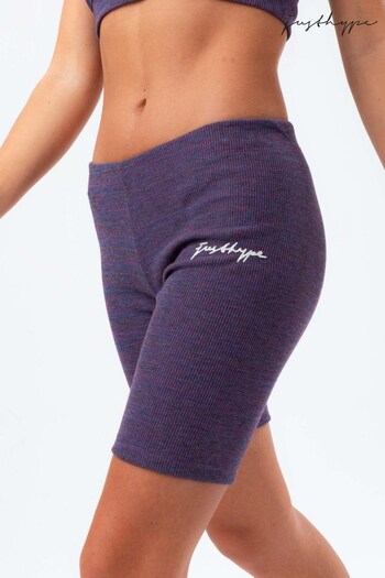 Hype. Purple Womens Multi Space Dye Scribble Cycle Inactive Shorts (D23168) | £25