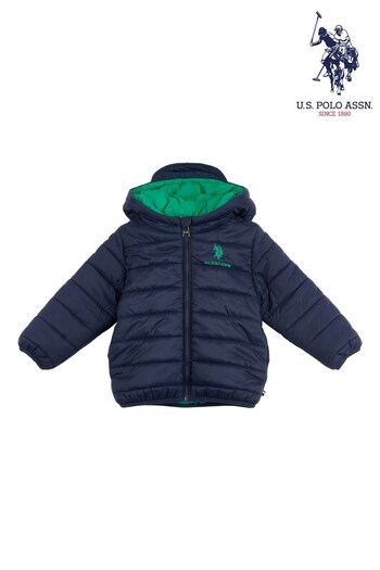 U.S. Polo Assn. Boys Hooded Quilted Jacket (D23258) | £50