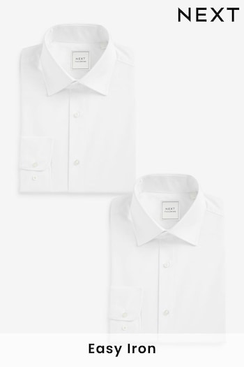 White Easy Care Shirts 2 Pack (D23511) | £36