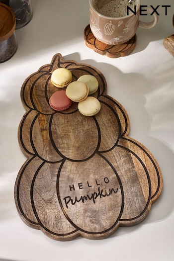 Wood Pumpkin Serve Board (D23563) | £20
