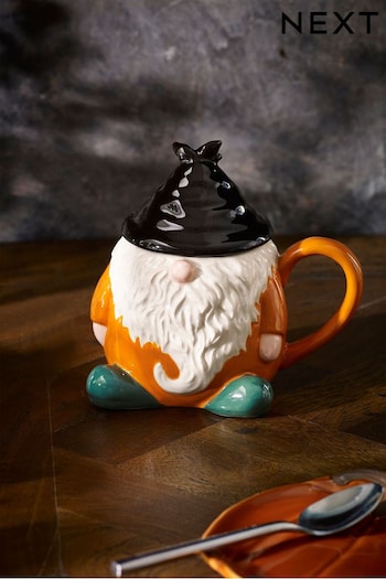 Orange Halloween Gonk Mug With Lid (D23582) | £10