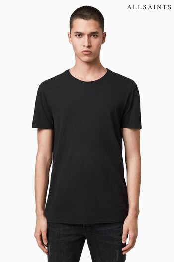 AllSaints Figure Short Sleeve Crew Black T-Shirts Two Pack (D23649) | £89