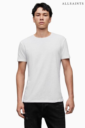 AllSaints Figure Short Sleeve Crew White T-Shirts Two Pack (D23686) | £89