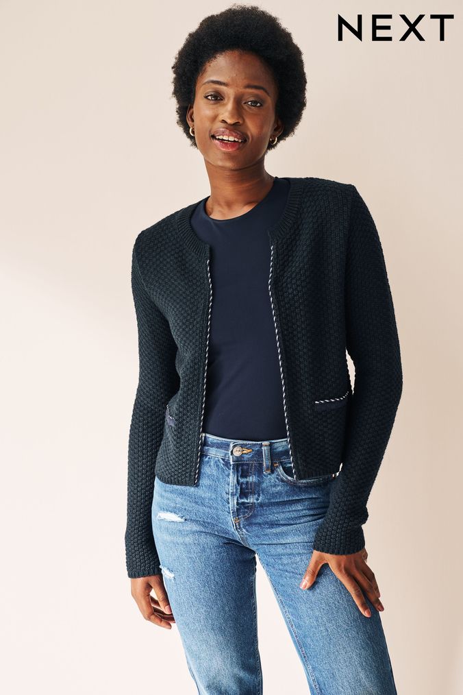 Buy Women s Blue Round Neck Cardigans Online Next UK