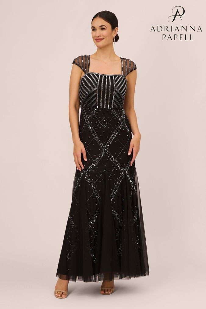 Buy Women s Black Adrianna Papell Embellished Dresses Online Next UK