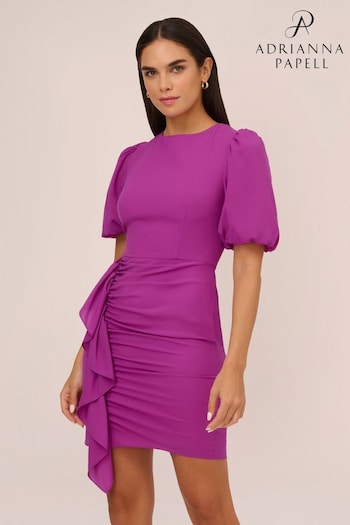 Adrianna Papell Purple Stretch Cocktail Dress (D23877) | £185