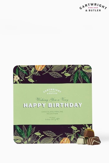 Cartwright & Butler Happy Birthday Chocolate Praline Selection in Tin (D24062) | £21
