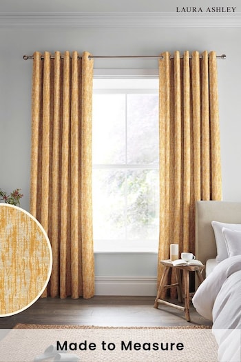 Laura Ashley Ochre Ambrose Made To Measure Curtains (D24088) | £109