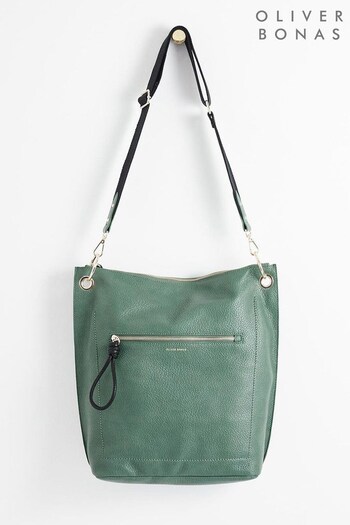 Oliver Bonas Green Elsie Slouch Tote Bag (D24347) | £56