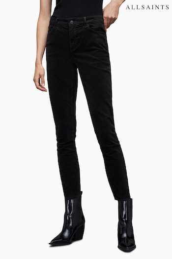All Saints Miller Black Cord Jeans (D24390) | £119