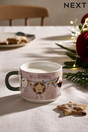 Natural Little Christmas Pudding Mug (D24511) | £5