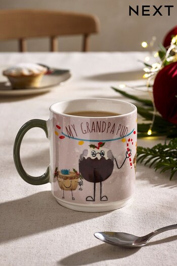 Natural Grandpa Christmas Pudding Mug (D24513) | £6