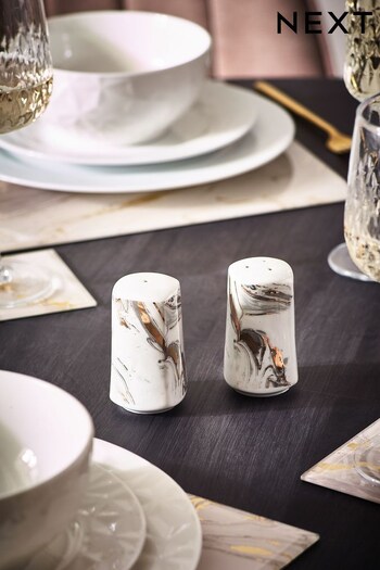 Gold Agate Effect Salt and Pepper Shakers (D24540) | £8