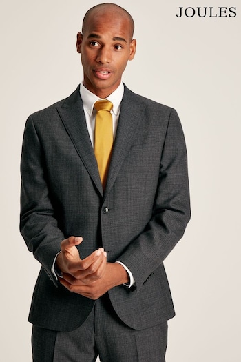 Joules Charcoal Grey Textured Suit Jacket (D24734) | £200