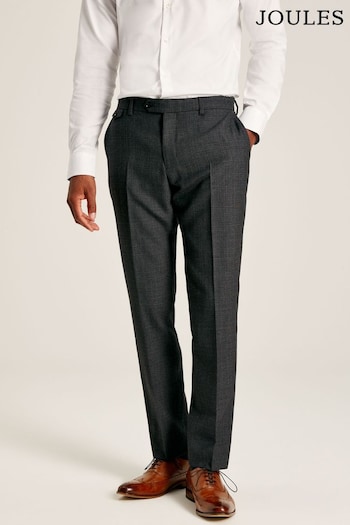 Joules Charcoal Grey Textured Suit Trousers (D24741) | £100