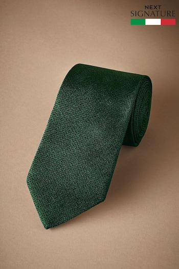 Forest Green Signature Made In Italy Tie (D24761) | £30